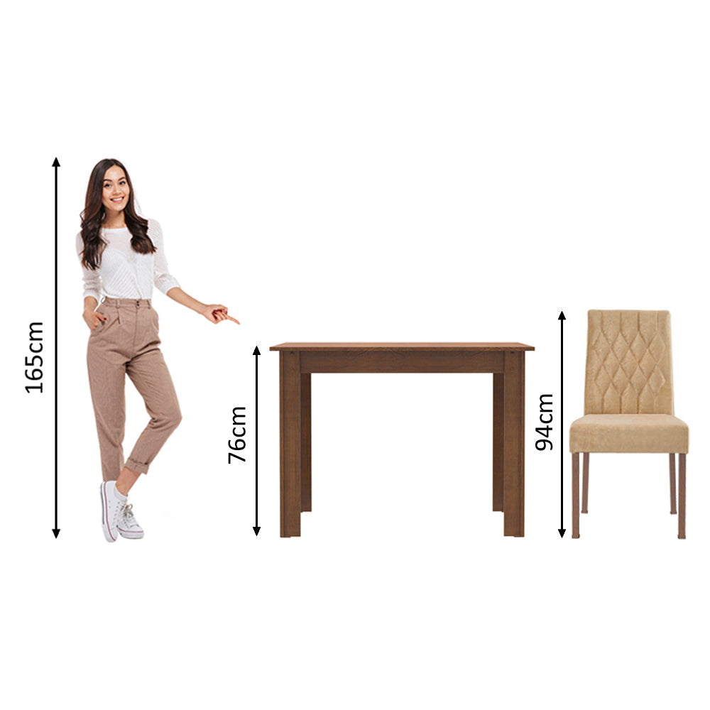 Juego de Comedor Lidia con 2 Sillas