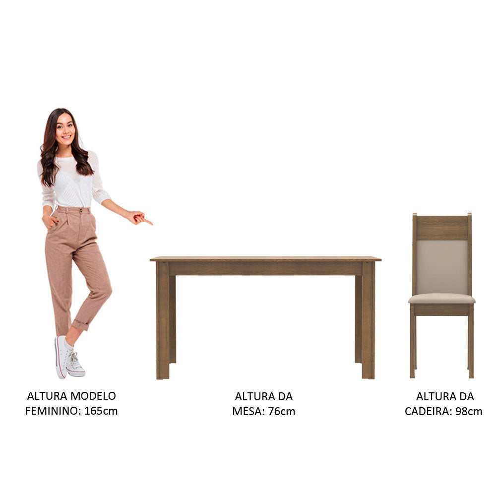 Juego de Comedor Ellen con 4 Sillas