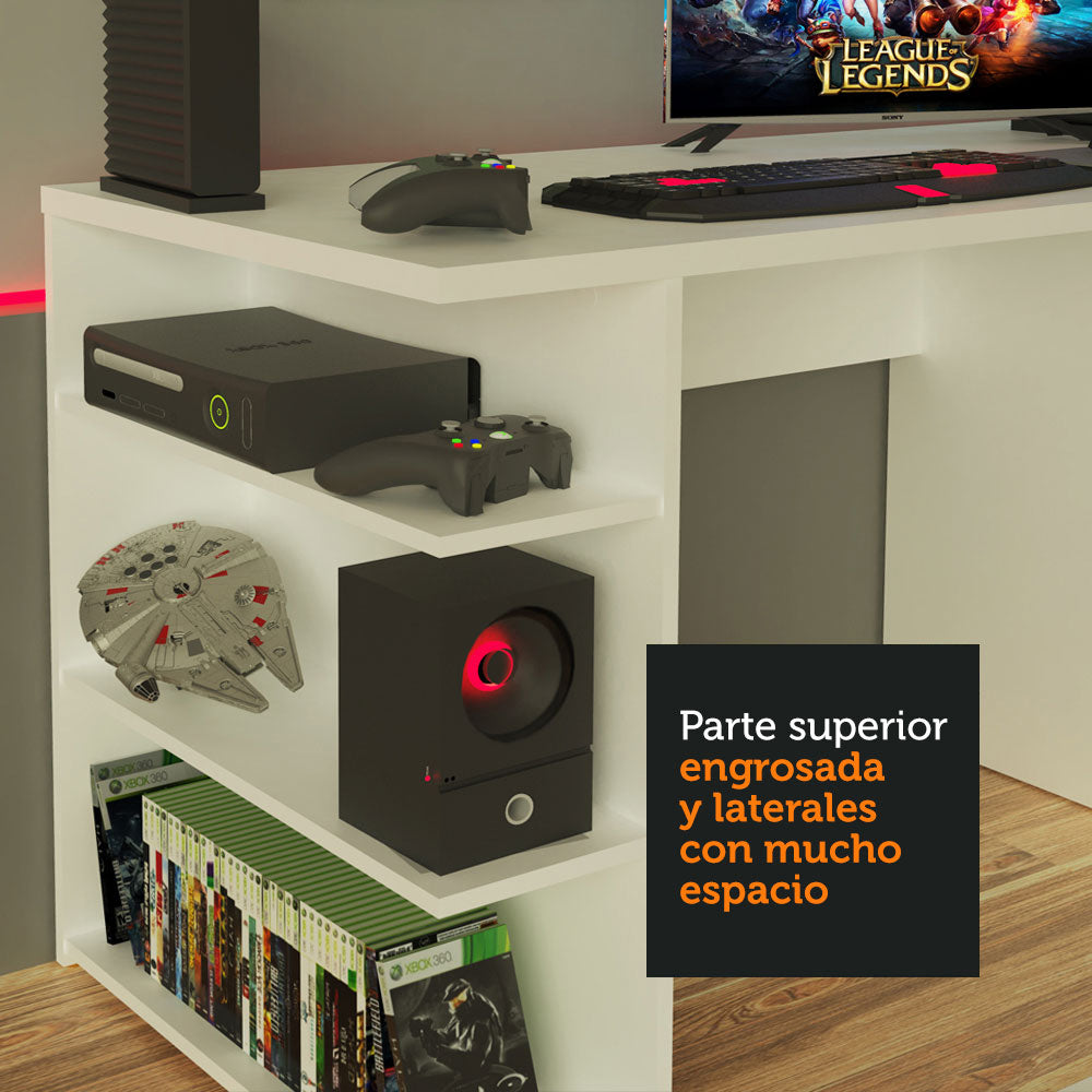 Escritorio Gamer Moderno para PC y Consola