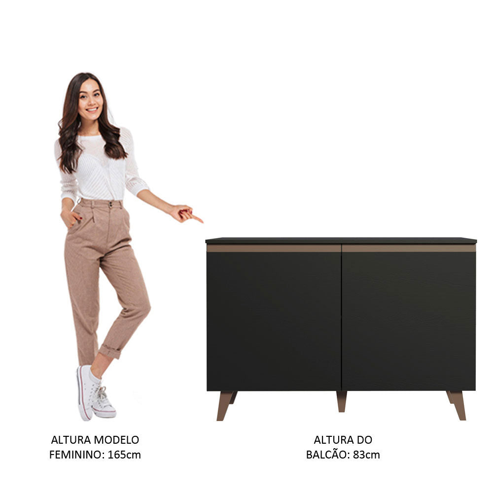 Mueble de Cocina Bajo Reims 1.20 m 2 Puertas con Encimera