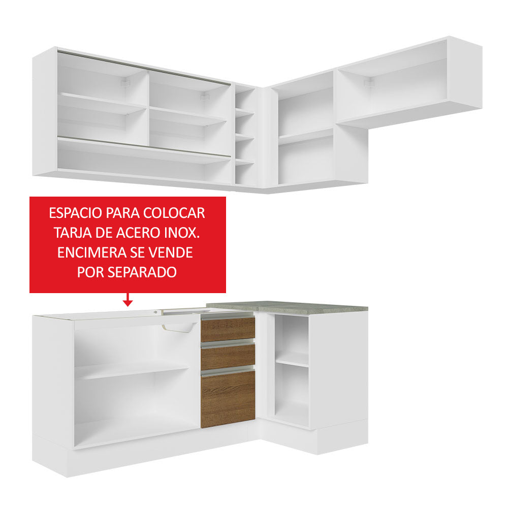 Cocina Integral de Esquina Glamy 3.50 m 06
