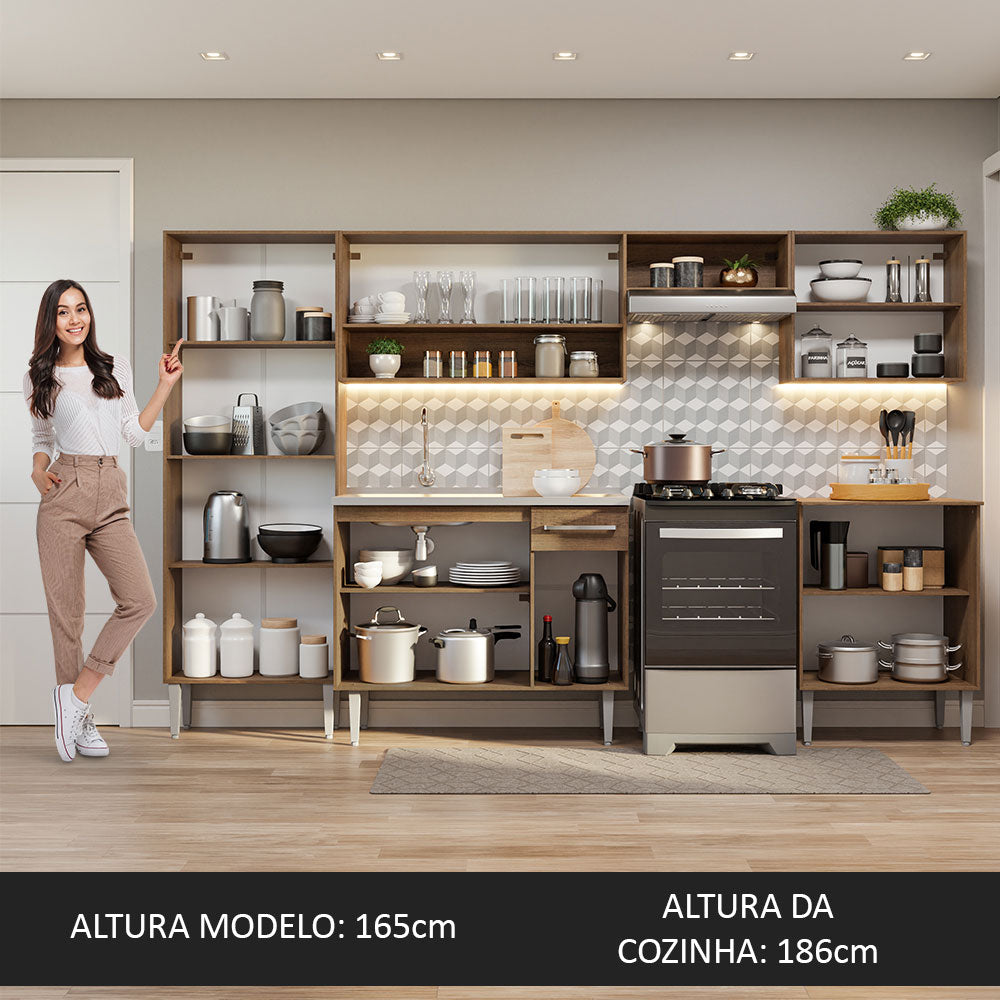 Cocina Integral Emilly 2.90 m con Mesón de Acero 08