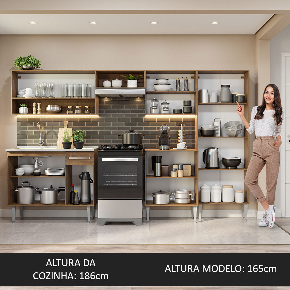 Cocina Integral Emilly 2.90 m con Mesón de Acero 09
