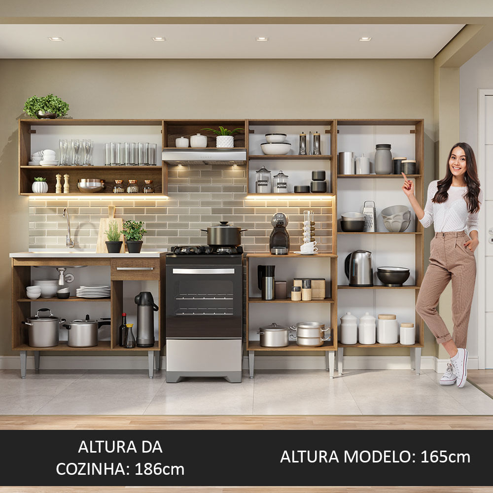 Cocina Integral Emilly 2.90 m con Mesón de Acero 09