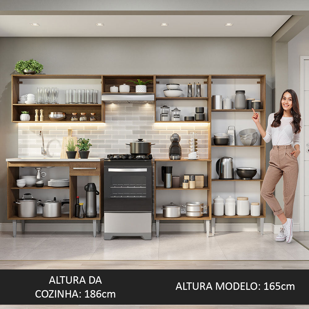 Cocina Integral Emilly 2.90 m con Mesón de Acero 09