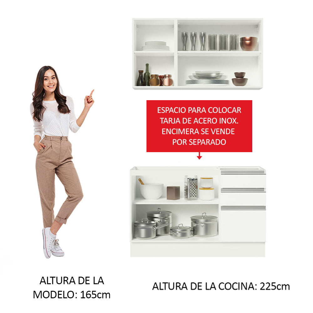 Cocina Integral Glamy 1.20 Metros 01