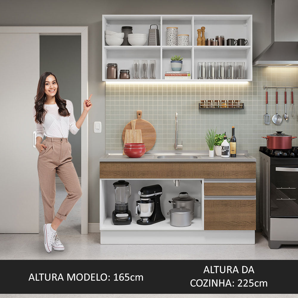 Cocina Integral Glamy 1.50 m con Mesón de Acero 03
