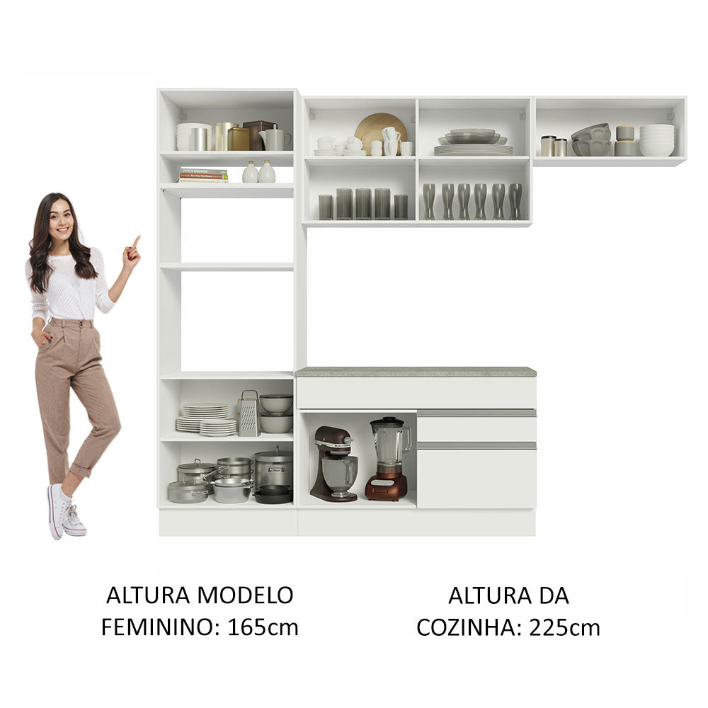Cocina Integral Glamy 2.70 m con Encimera 14
