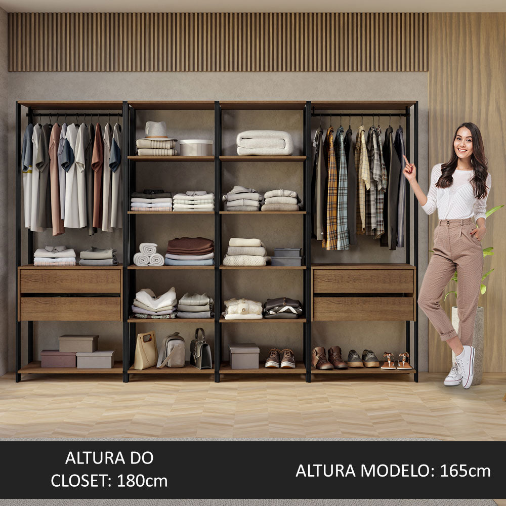 Closet Modulado Abierto Valencia 258 cm 02