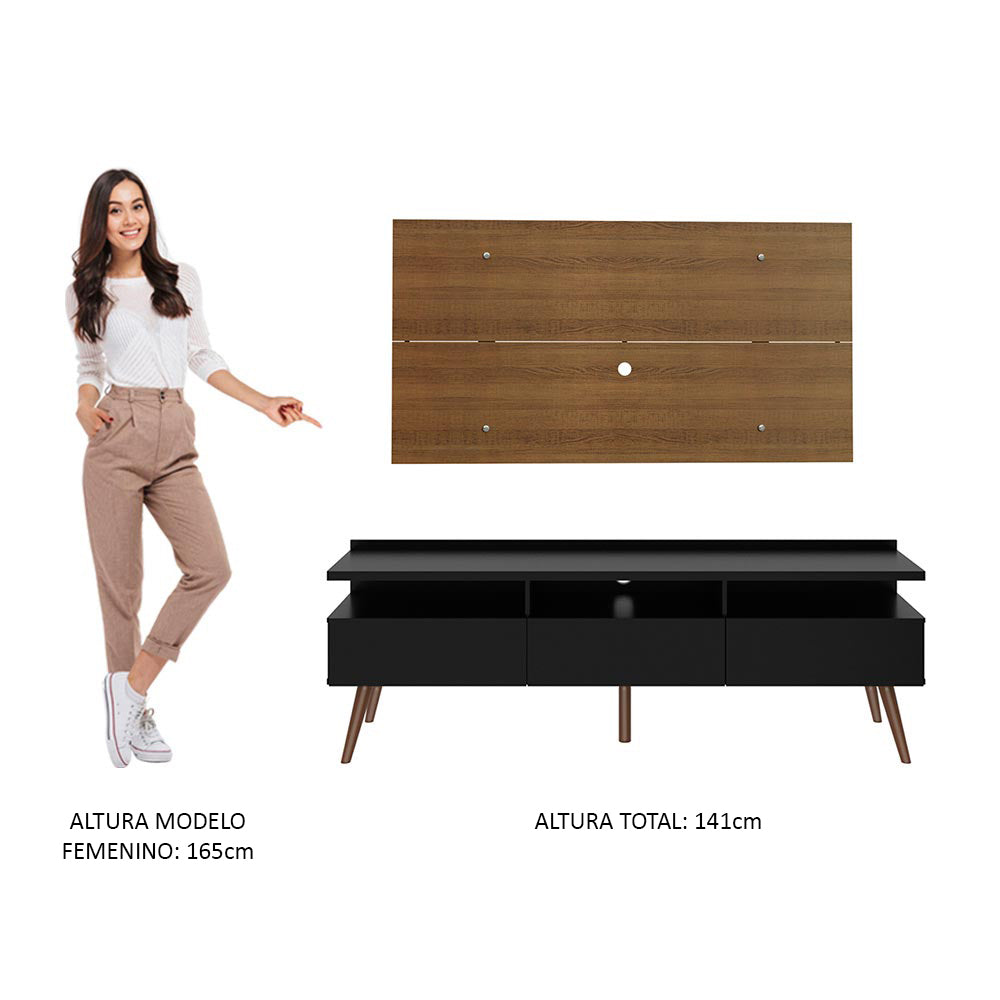 Centro Entretenimiento para TV Londres Mesa y Panel Hasta 55 Pulgadas