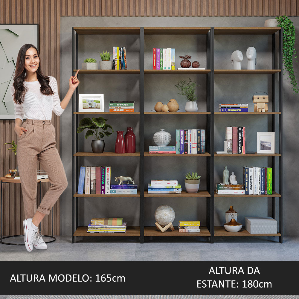 Armario Estante Organizador Multiuso para Libros 177 cm