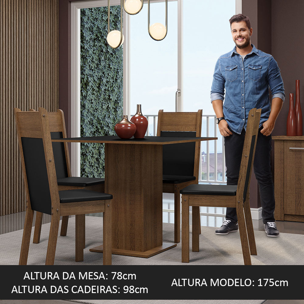 Juego de Comedor Claire con 4 Sillas