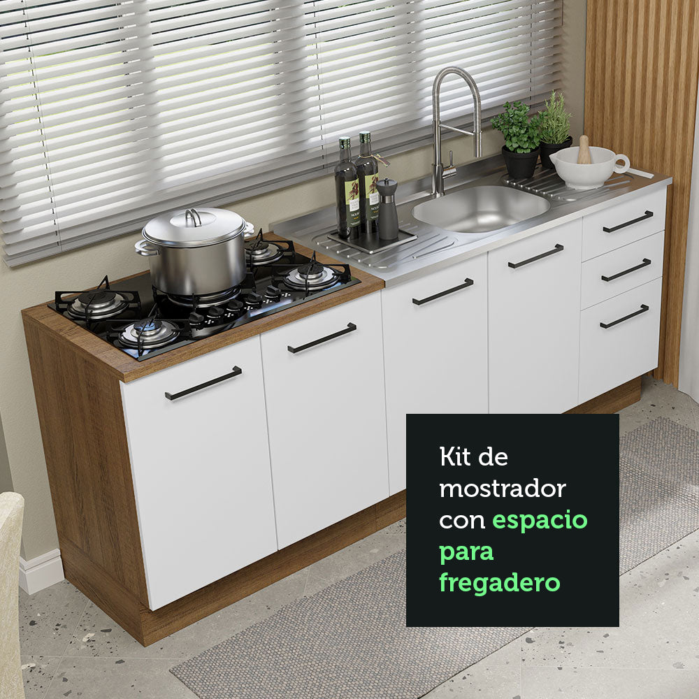 Kit 2 Muebles de Cocina Bajo Agata 2.00 Metros