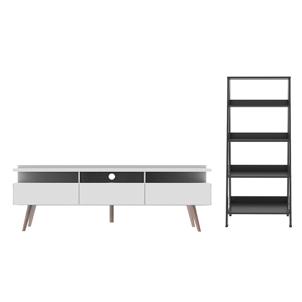 Centro de Entretenimiento para TV Londres + Mueble Estante Librero