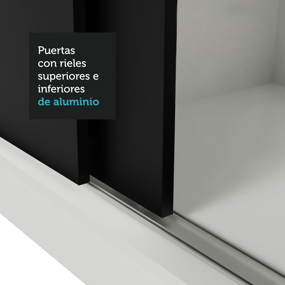 Closet Reno 3 Puertas Corredizas 2 Espejos