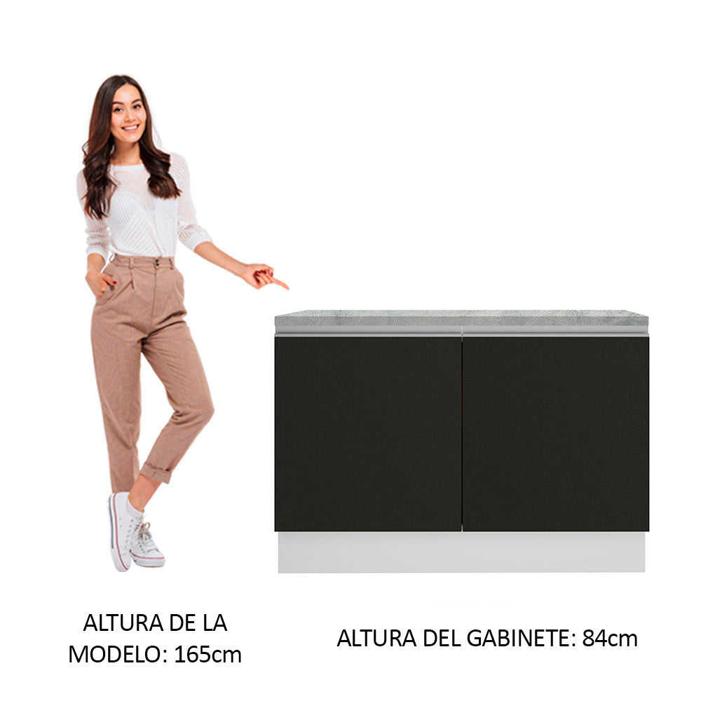 Mueble de Cocina Bajo Glamy 1.20 m 2 Puertas con Encimera
