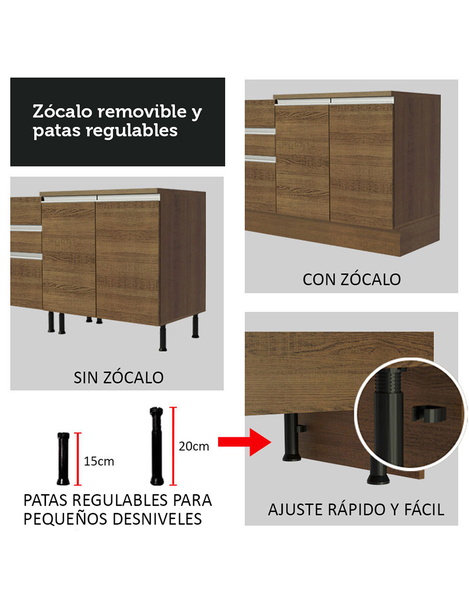 Mueble de Cocina Bajo Portapaños Glamy y Agata 20 cm