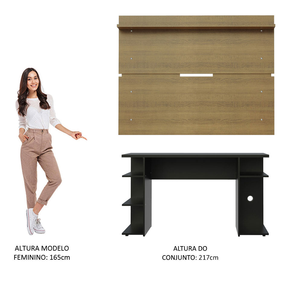 Escritorio Gamer Moderno + Panel para TV Hasta 65 Pulgadas