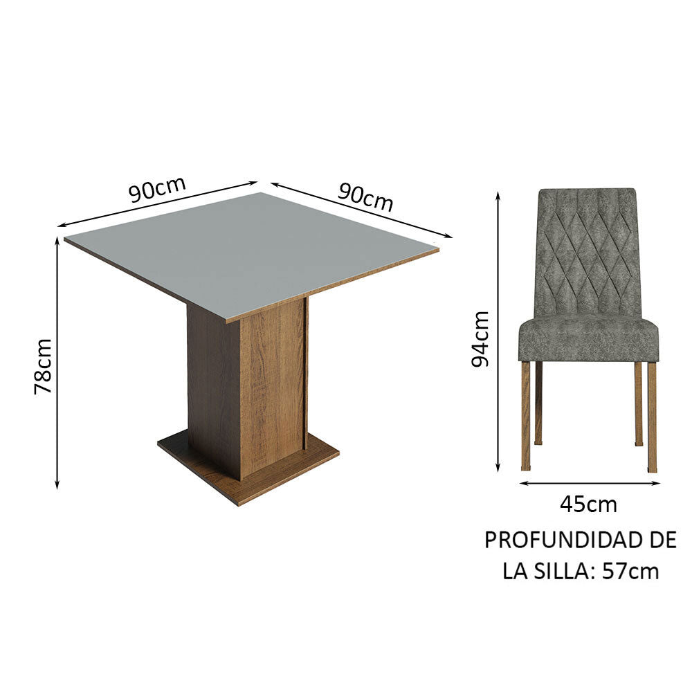 Juego de Comedor Livia con 4 Sillas