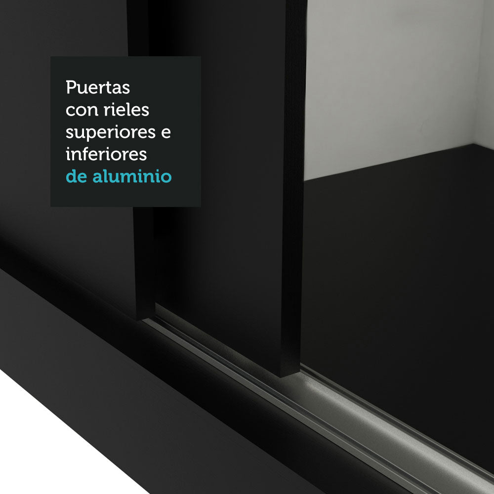 Closet Monaco 3 Puertas Corredizas con Espejos