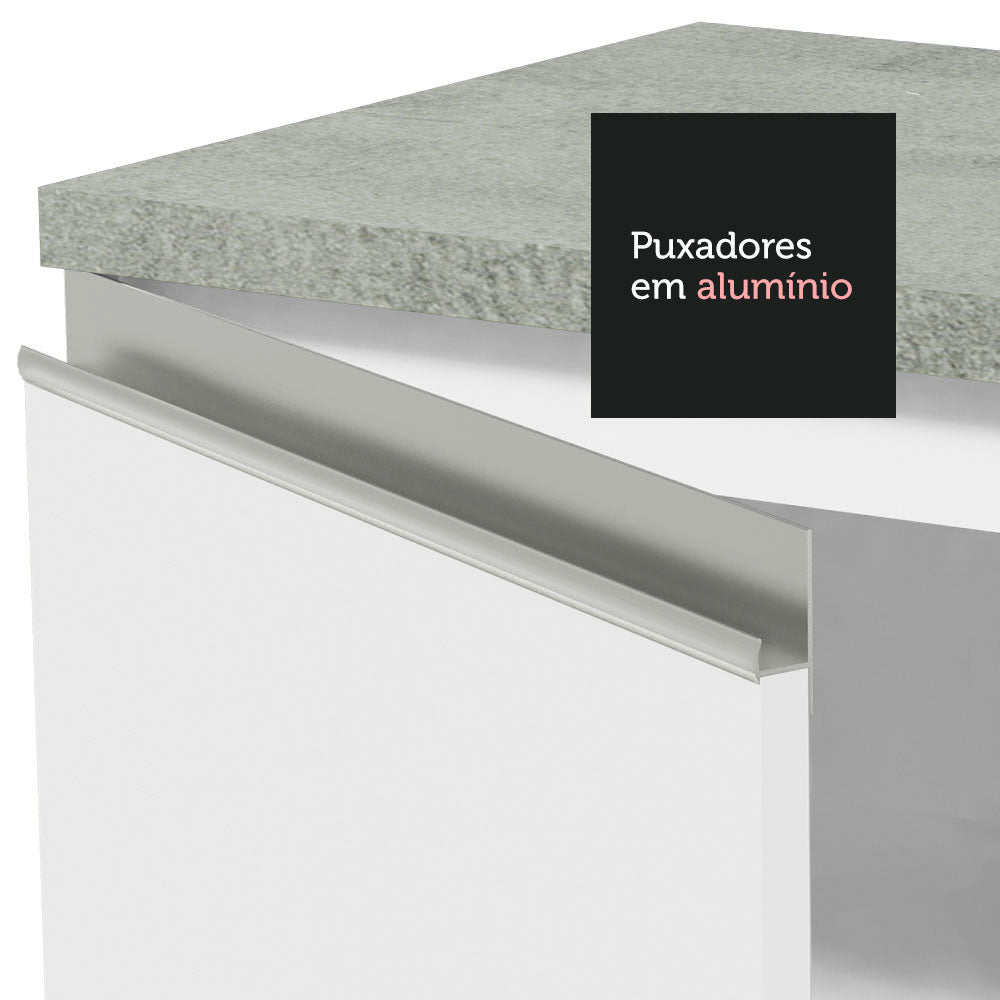 Kit 2 Muebles para Baño 140 cm 2 Puertas 3 Cajones con Encimeras