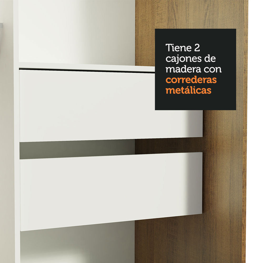 Closet Tokio 2 Puertas Corredizas 1 Espejo