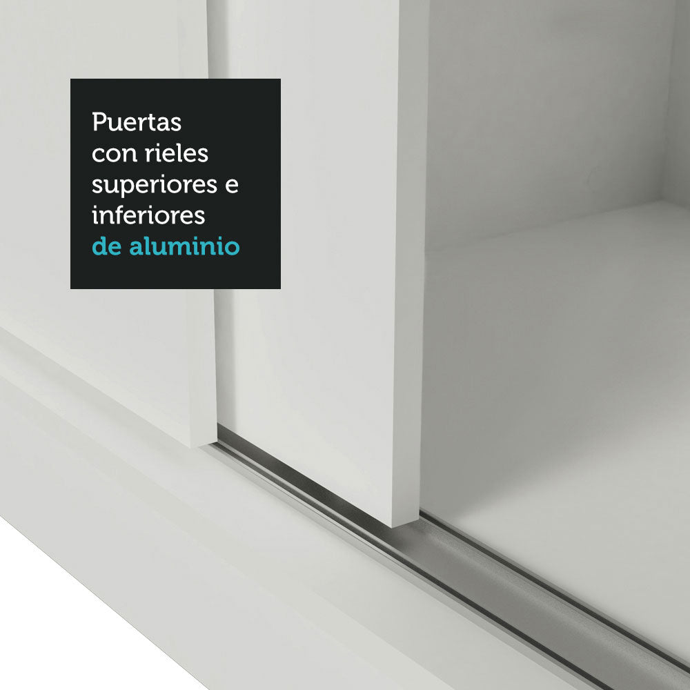 Closet Nobre 3 Puertas Corredizas 1 Espejo