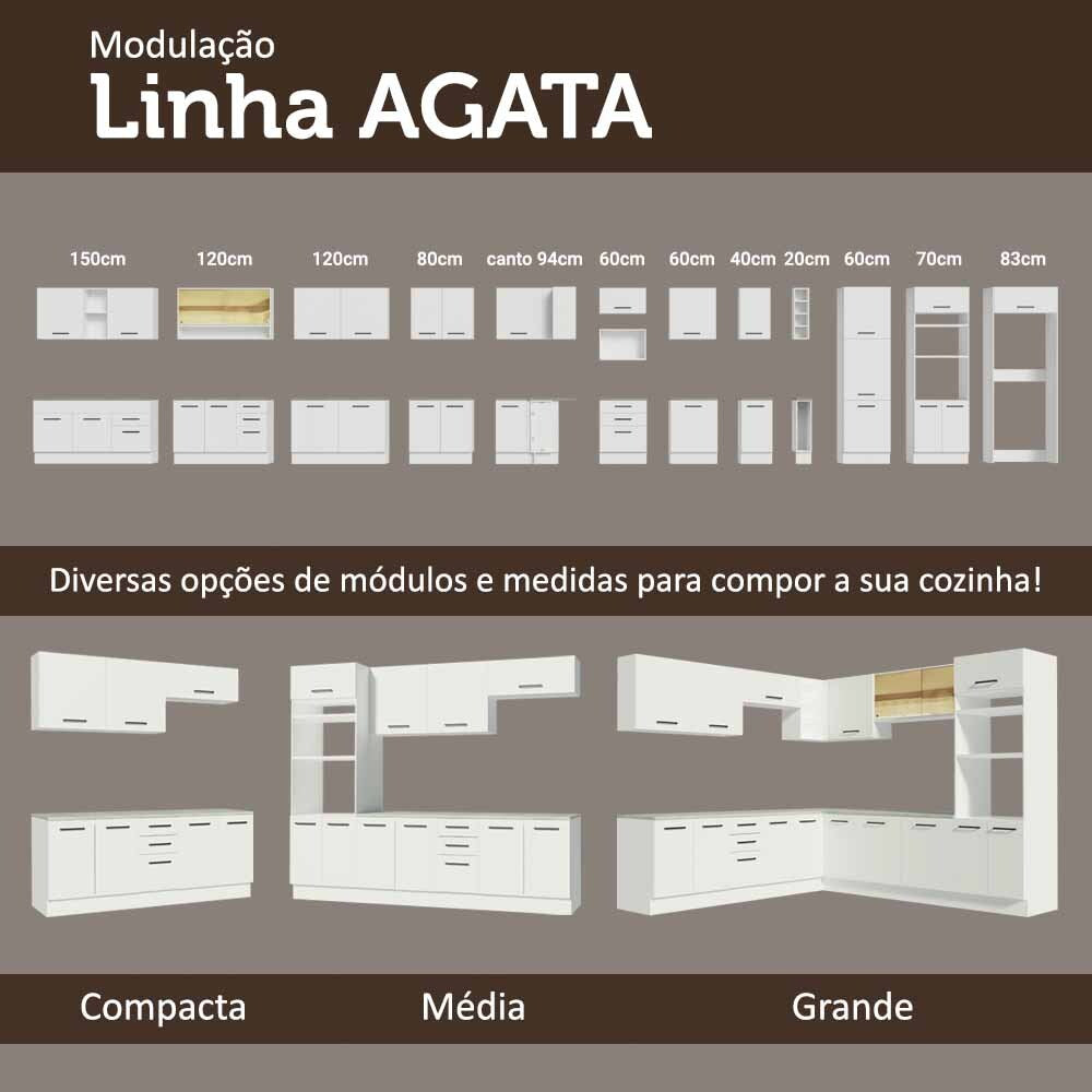 Mueble de Cocina para Nevera Agata 1 Puerta Abatible
