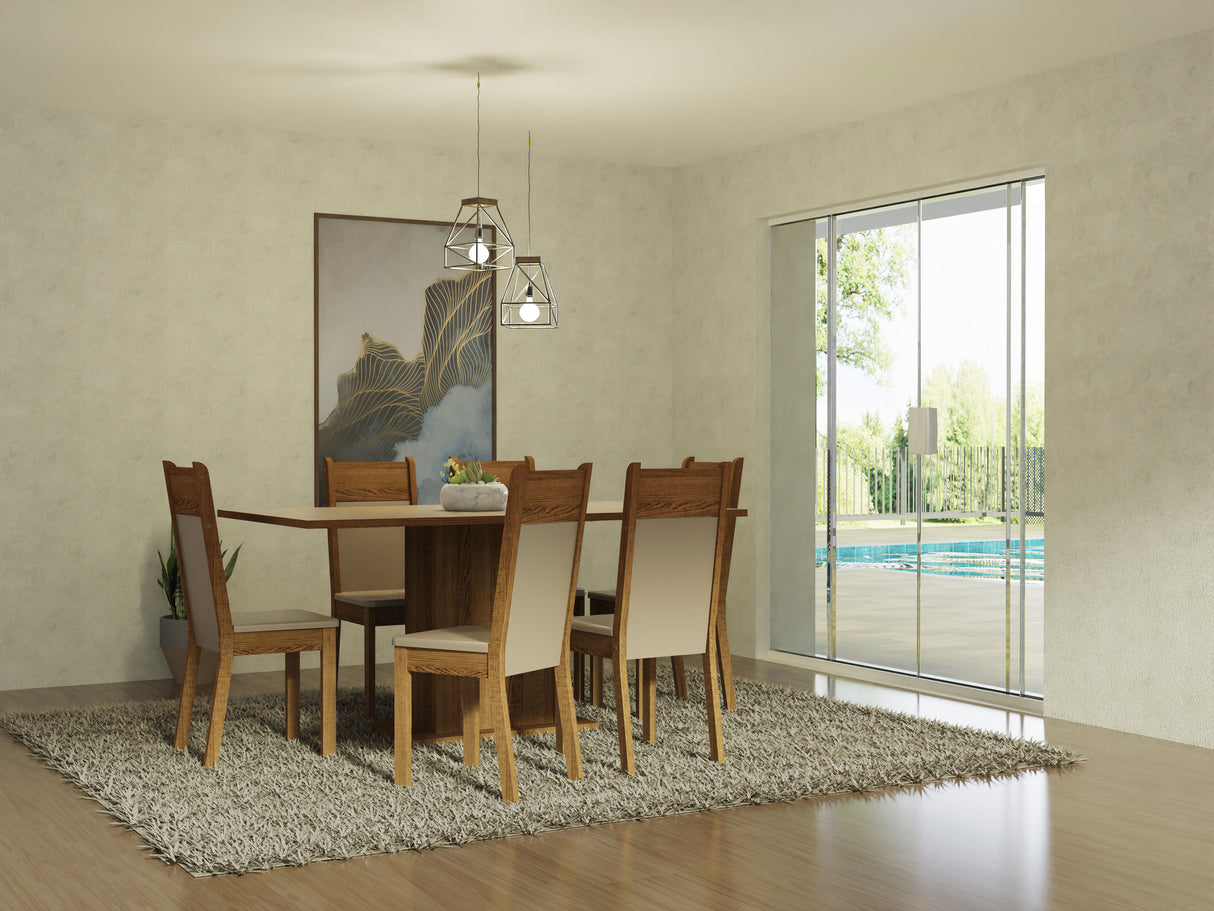Juego de Comedor Augusta con 6 Sillas