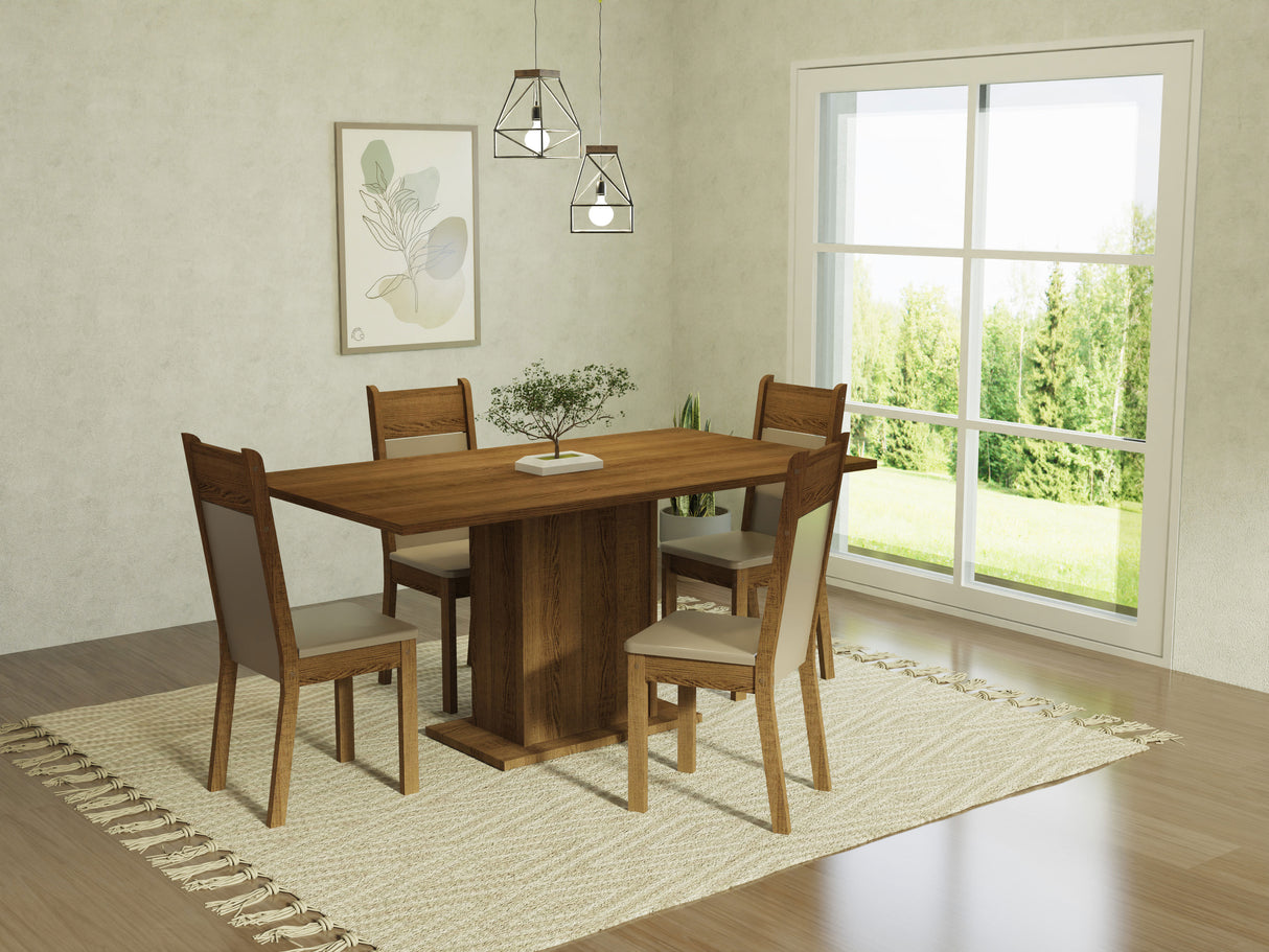 Juego de Comedor Elisa con 4 Sillas