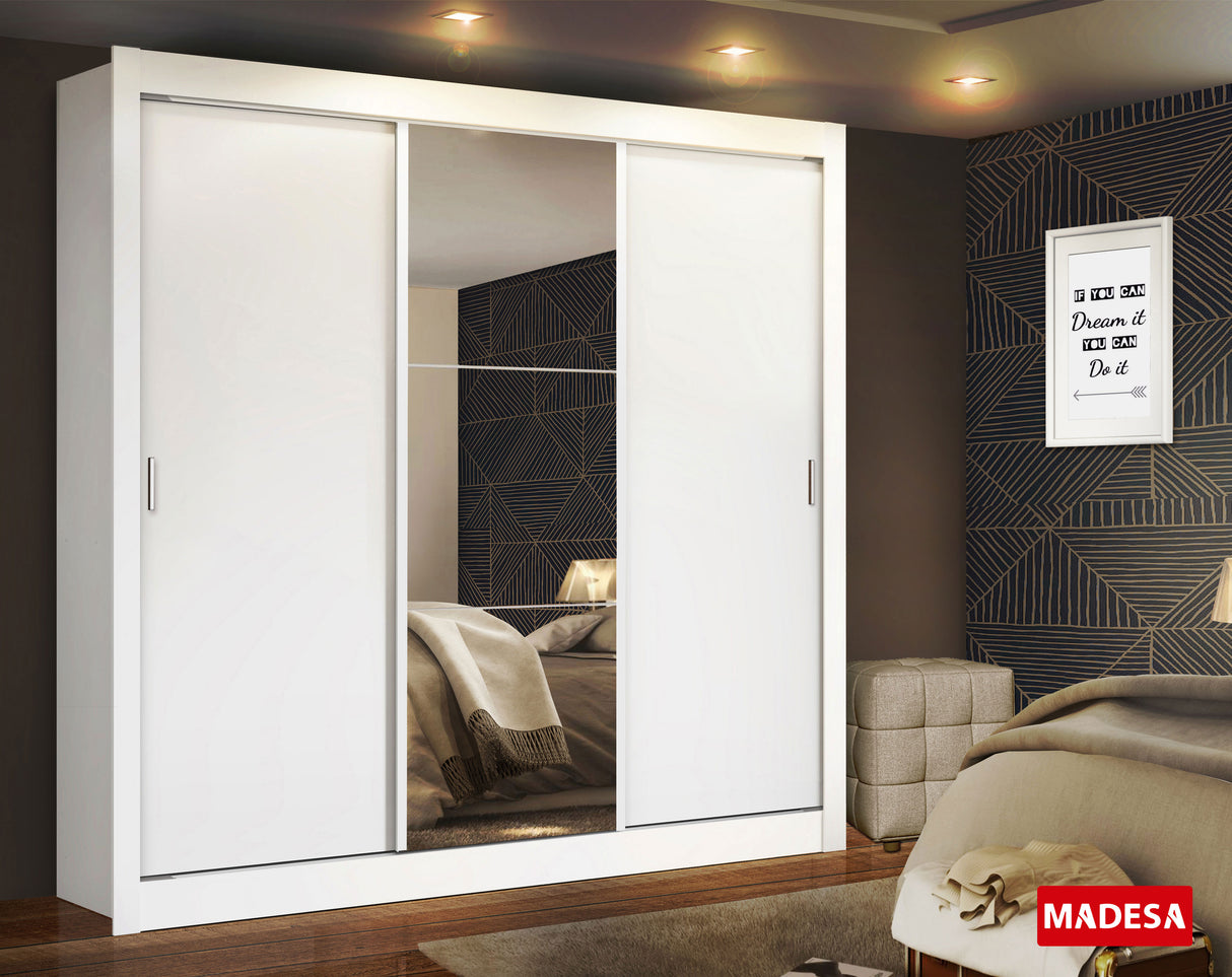 Closet Monaco 3 Puertas Corredizas 1 Espejo