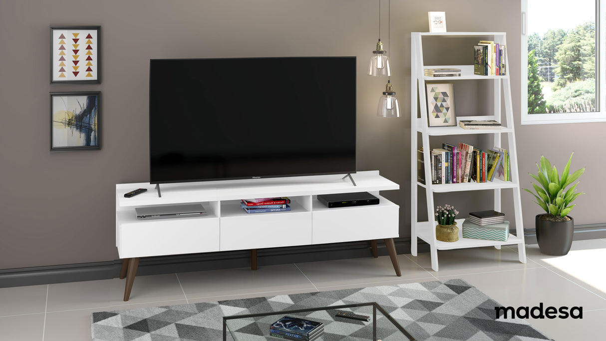 Centro de Entretenimiento para TV Londres + Mueble Estante Librero