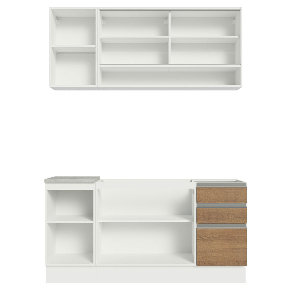 Cocina Integral Glamy 1.60 m con Mesón de Acero 02