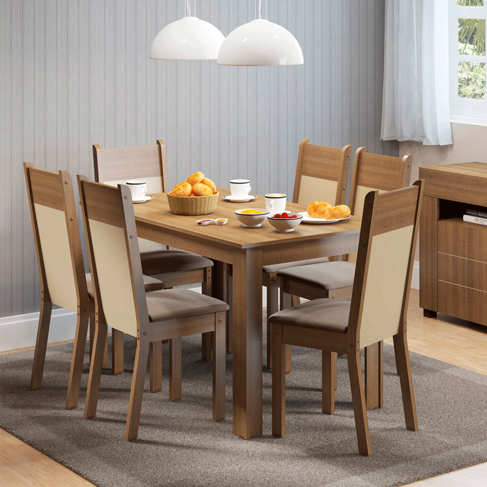 Juego de Comedor Honduras con 6 Sillas