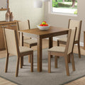 Juego de Comedor Cintia con 4 Sillas Marrón/Beige
