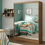 Clóset Luke 2 Puertas Corredizas con Espejos Marrón 183 cm x 119 cm x 54 cm