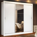 Clóset Monaco 3 Puertas Corredizas 1 Espejo Blanco 170 cm x 205 cm x 51 cm