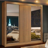 Closet Monaco 3 Puertas Corredizas 2 Espejos