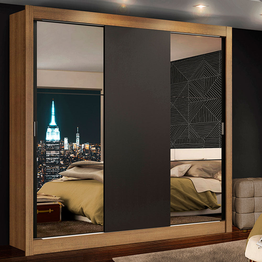 Closet Monaco 3 Puertas Corredizas 2 Espejos