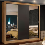 Closet Monaco 3 Puertas Corredizas 2 Espejos