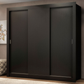 Clóset Monaco 3 Puertas Corredizas Negro 170 cm x 205 cm x 51 cm