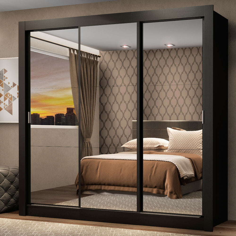 Closet Monaco 3 Puertas Corredizas con Espejos
