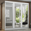 Clóset Reno 3 Puertas Corredizas con Espejos Blanco 180 cm x 205 cm x 54 cm