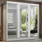 Clóset Reno 3 Puertas Corredizas con Espejos Blanco 180 cm x 205 cm x 54 cm