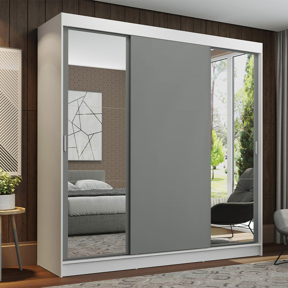 Closet Reno 3 Puertas Corredizas 2 Espejos