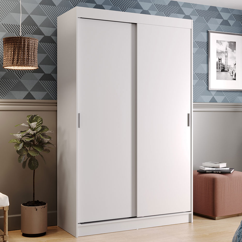 Clóset Tokio 2 Puertas Corredizas 2 Cajones Blanco 218 cm x 109 cm x 54 cm