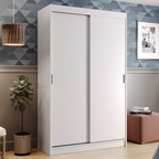 Clóset Tokio 2 Puertas Corredizas 2 Cajones Blanco 218 cm x 109 cm x 54 cm
