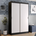 Clóset Tokio 2 Puertas Corredizas 2 Cajones Negro/Blanco 218 cm x 109 cm x 54 cm