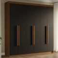 Closet Venus 6 Puertas 4 Cajones 2 Barrales MarrónNegro