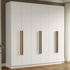 Closet Venus 6 Puertas 4 Cajones 2 Barrales Blanco